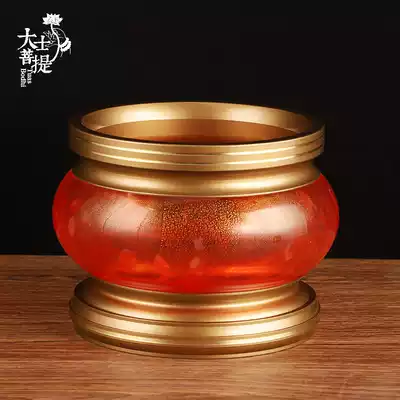 Taiwan pure copper incense burner for Buddha household indoor glass with incense and incense for incense burner line incense burner sandalwood stove sandalwood stove Bowl