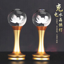 For the Buddha lamp rechargeable crystal lotus lamp Buddha for the lamp Buddha lamp a pair of home led long Ming light Buddha Former god lamp