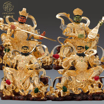 Four big four angels of the King Buddha Statue of the King of the Golden Gang Copper Statue of the Four Great Angels Growth the Kingdom of Golden Gang