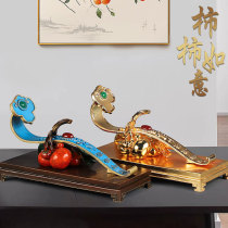 Events are swing-up with gold pure copper persimmon craft persimmon tomato fancy household decoration gifts in living room office