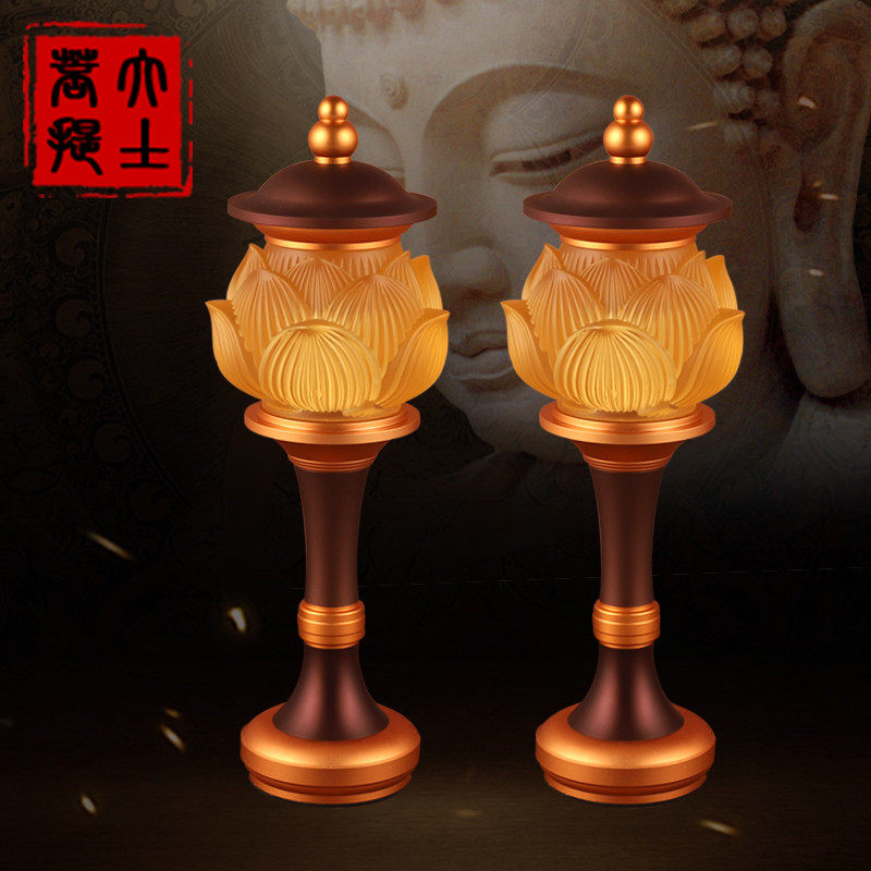 Taiwan for Buddha lamp glass lotus lamp led Buddha lamp for Buddha lamp Changming lamp for lamp lotus lamp palace lamp decoration