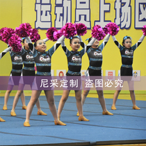 Children cheerleaders come out with long sleeves new girl cheerleaders perform a dance suit competitive race suit