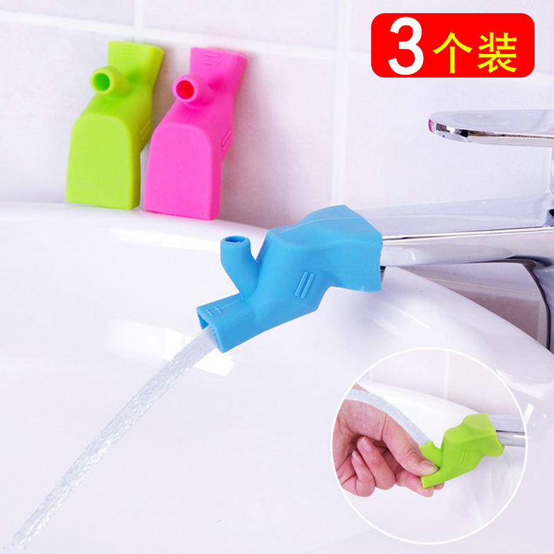 Silicone faucet extender extension joint Guide sink water diversion device extender Children's baby hand sanitizer water nozzle