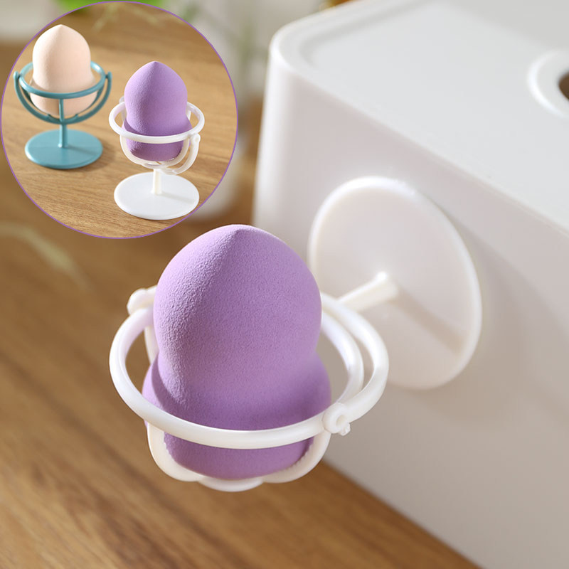 Rotatable makeup egg storage shelf Creative sponge egg tray Wall-mounted beauty egg gourd puff rack shelf