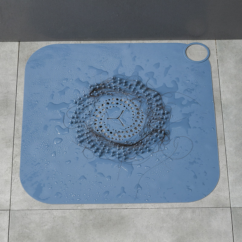 Silicone floor drain cover kitchen sink filter mat bathroom dressing room drain sewer anti-blocking hair artifact