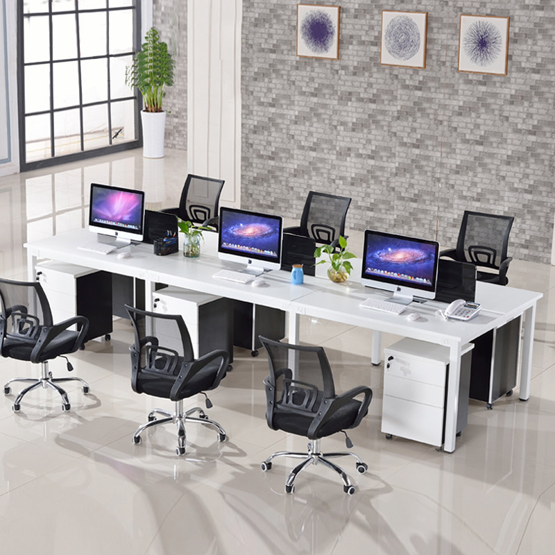 Suzhou office furniture company staff computer desk and chair 6 6 - person combination screen work is simple