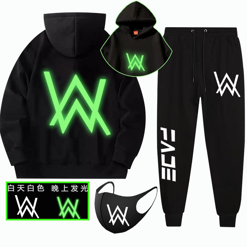 Alan Walker Jiahao Style Combat Hoodie Autumn and Winter 2025 New Model for Older Children and Students, Cotton Fleece Set Alan Walker Jiahao Style Combat Hoodie Autumn and Winter 2025 New Model for Older Children and Students, Cotton Fleece Set