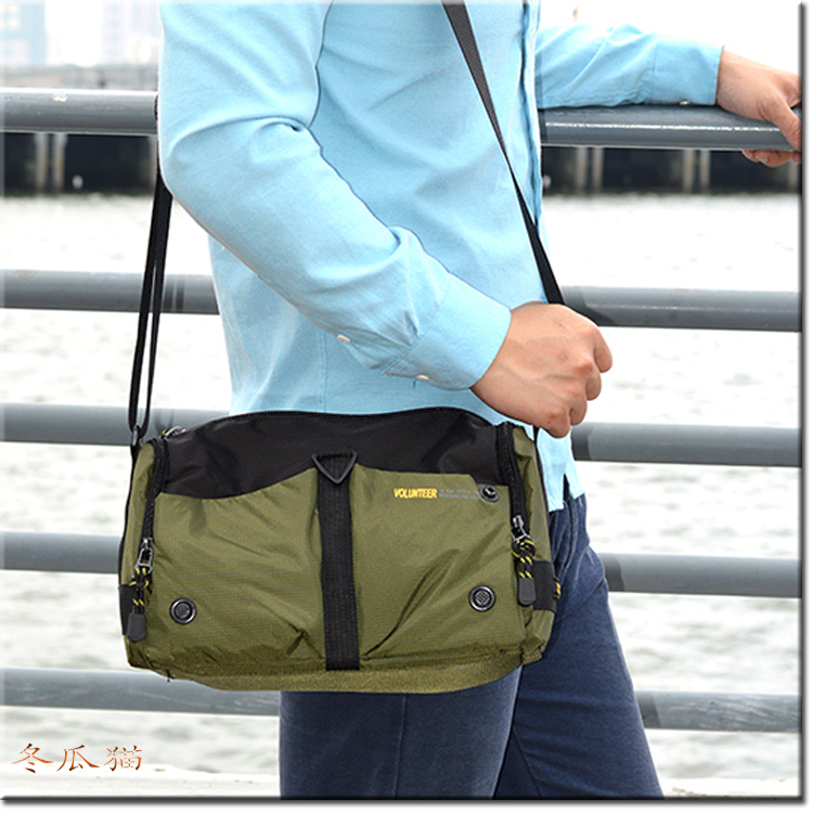 Huarandill Men's Single Shoulder Pack Oxford Cloth Light Waterproof Pack Men Sports Casual Han Edition