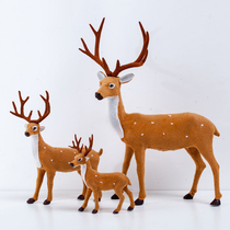 Christmas Elk Deer Simulation Decorations Plush Deer Plum Blossom Deer Baby Deer Paparazzi Tabletop Pendulum of Plum Blossom Deer