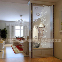 American art glass modern fashion simple living room entrance shoe cabinet screen partition decoration craft glass glass
