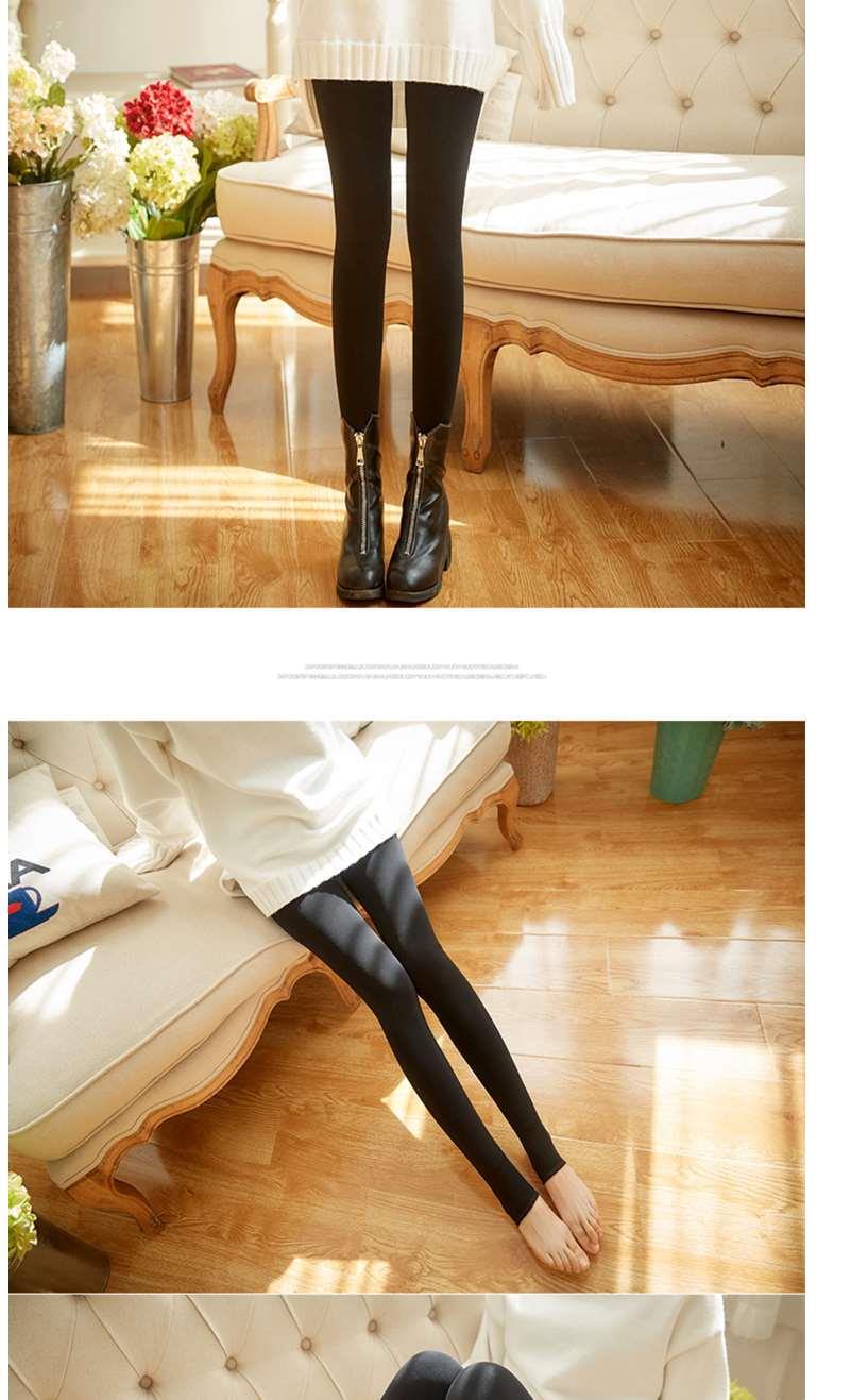 Bụng mới áp lực hông xà cạp phụ nữ mặc eo cao ấm áp màu đen cộng với quần nhung mùa thu và mùa đông dày ấm quần ngắn nữ đẹp