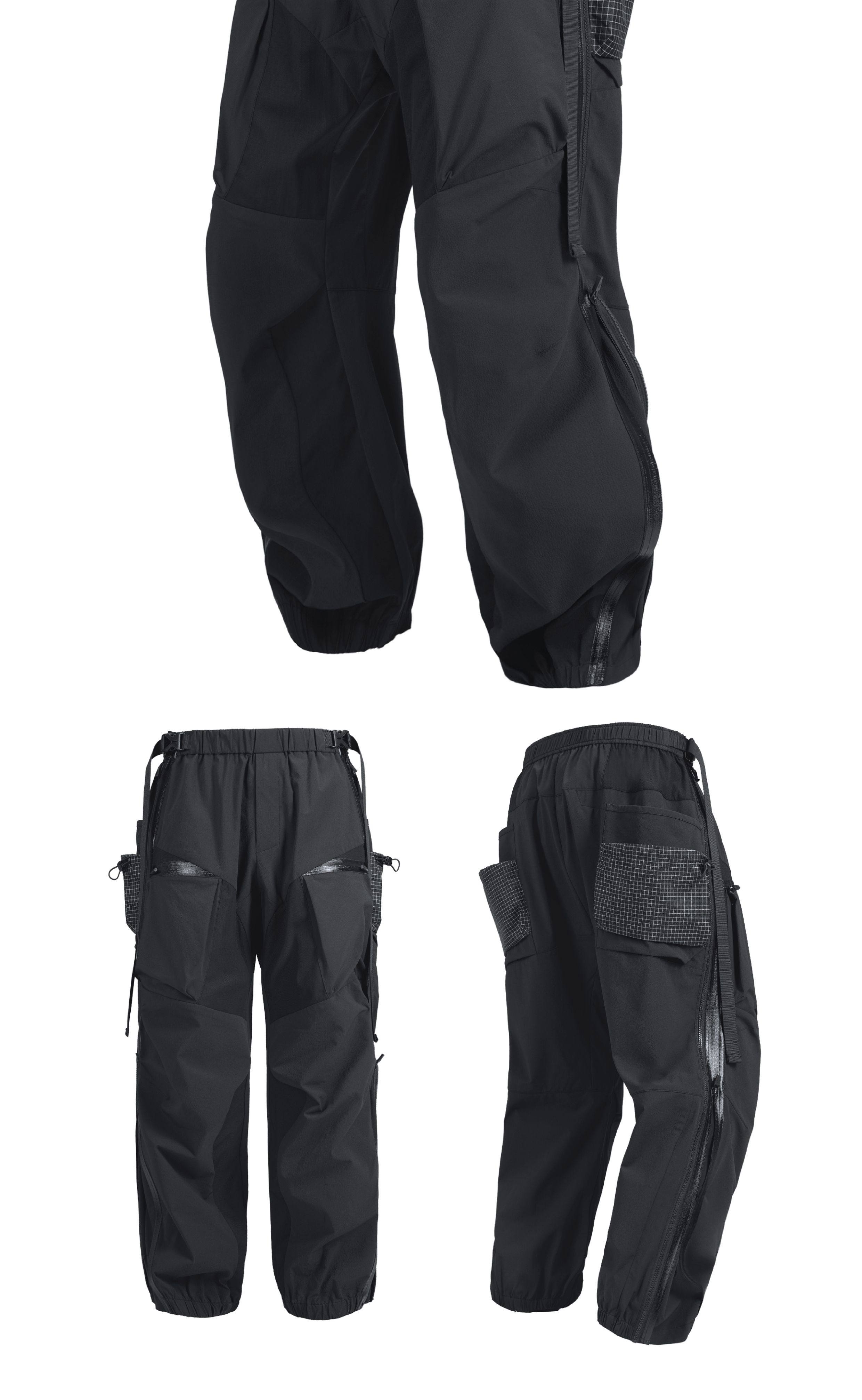 タクティカルクイックリリース多機能ジッパー付きルーズ防水パンツ