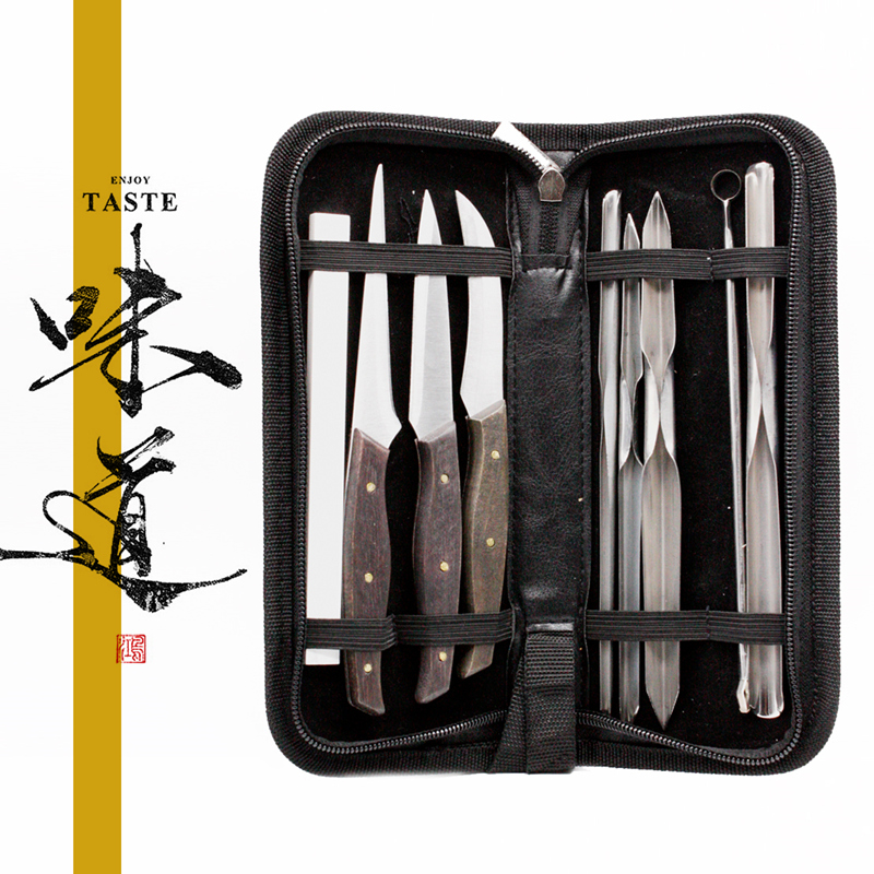 Three main knives poke knife Food fruit carving knife Chef carving novice entry Professional special drawing knife set