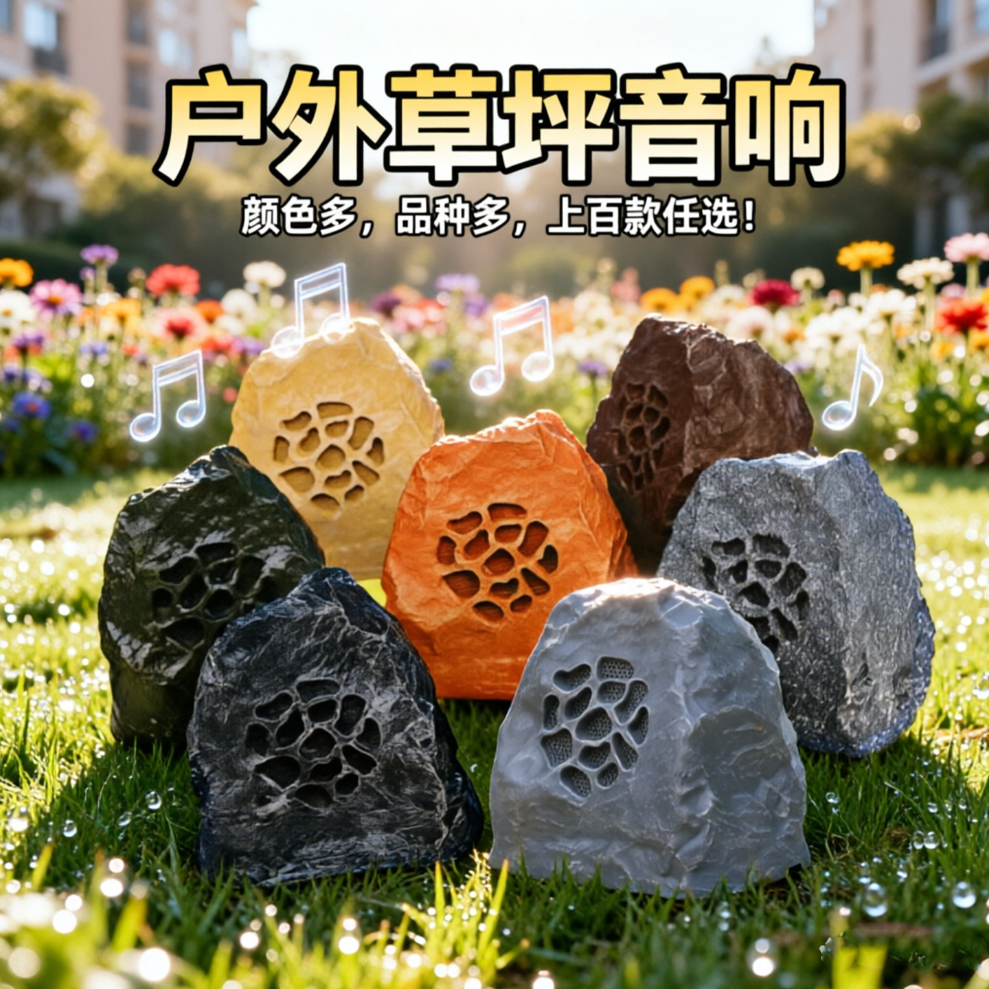 公园C位神器！防水草坪音响成爆款，小区石喇叭竟成网红打卡点？🔥_拉杆广场音箱_淘宝数码网