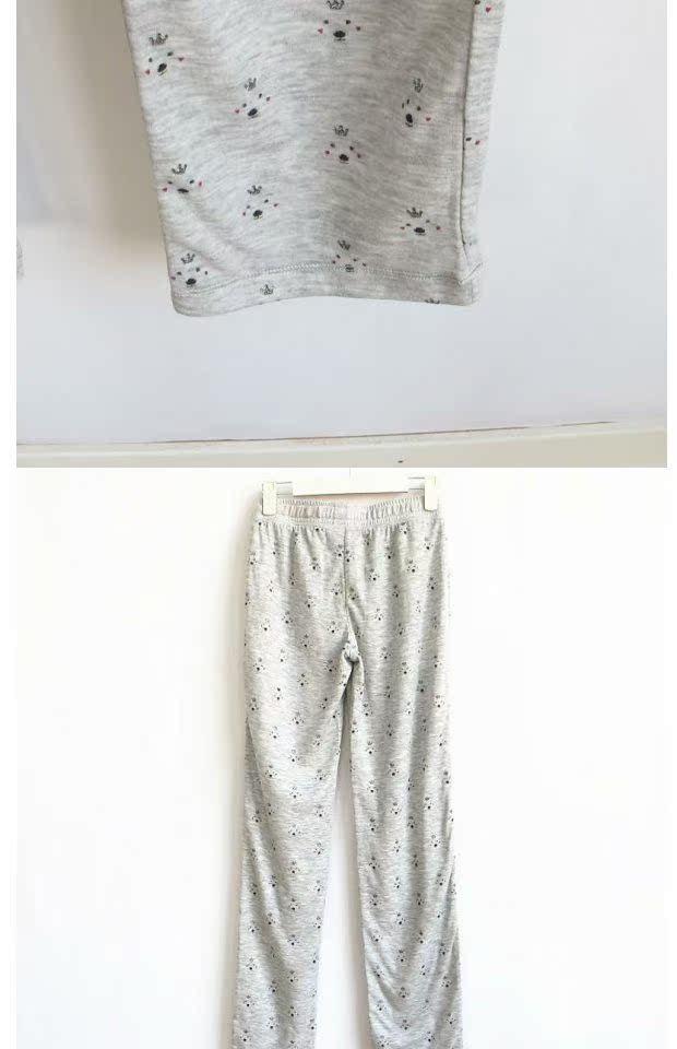 Eiger Etam quầy đáng yêu dễ thương sequin hoạt hình gấu tròn cổ dài tay áo bỏ túi đồ ngủ áo phông 160775307 bộ thu đông nữ