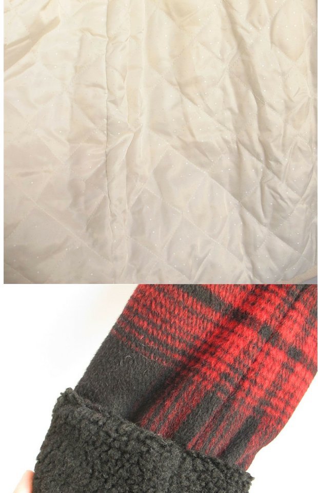 Ai Yiyi quầy đích thực cổ điển ve áo retro kẻ sọc ngắn áo len dày 170134057 áo khoác local brand nữ