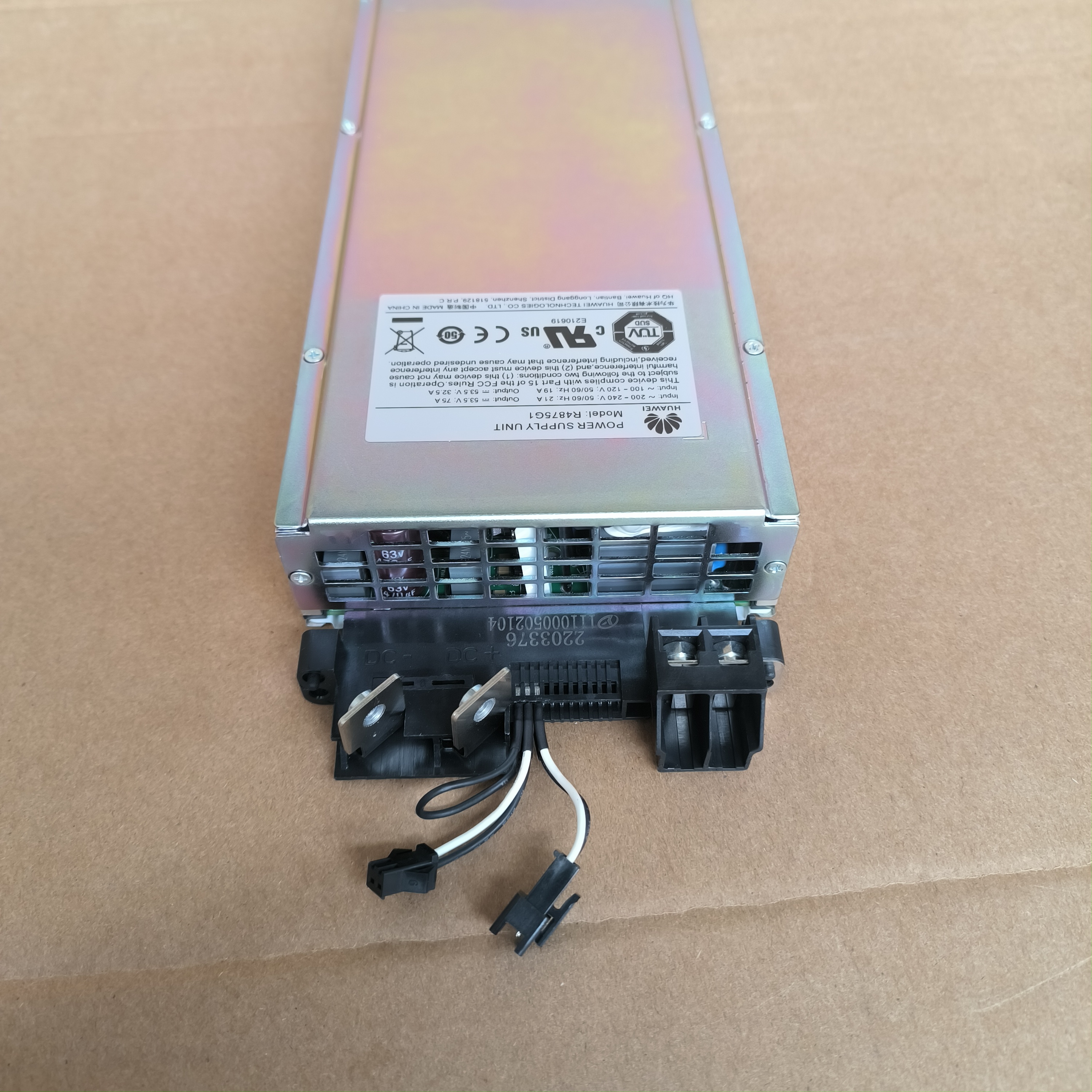 Huawei R4850 R4875 rectifier power module tail plug output terminal input and output connector
