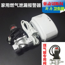 Domestic gas alarm natural gas liquefied gas biogas leak detector linkage solenoid valve shut-off valve