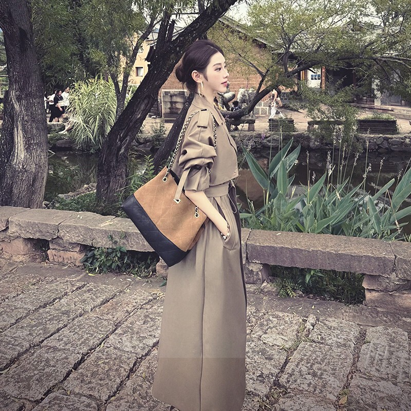 Tall Women's Early Spring Stylish Long Trench Coat, Popular Long Coat Trend for 2026