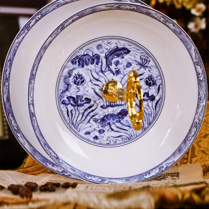 Red xin jingdezhen ceramic fruit bowl high - grade English afternoon tea sugar disc ceramic tableware snack plate