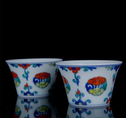 Red xin in bucket color cup chicken cylinder jingdezhen hand - made manual archaize ceramic tea cups