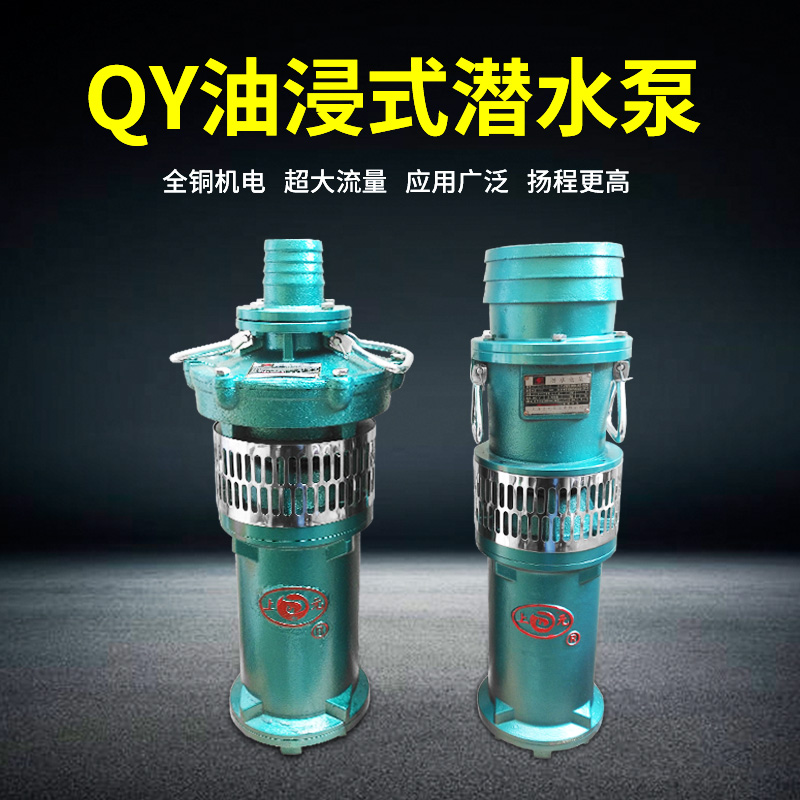 Uyuan QY oil immersion pump large flow agricultural irrigation pump high lift multi - stage pump 380V submersible pump fountain pump