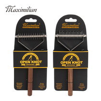 Pet supplies detangling comb Y-shaped single and double-sided grooming comb dog rake comb solid wood metal dog detangling comb