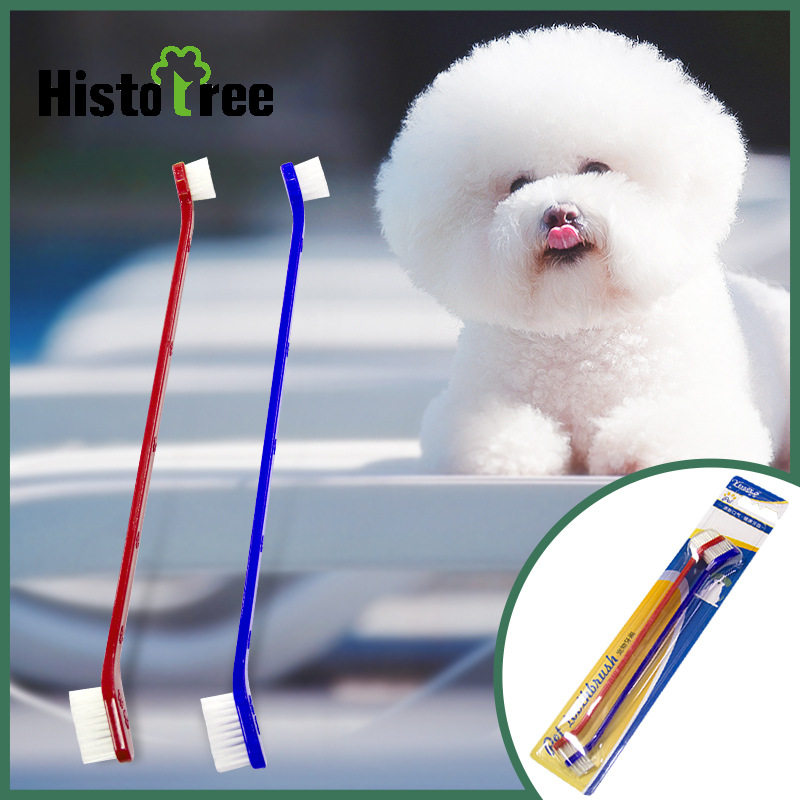 Pet Toothpaste Toothbrush Set Three-head Toothbrush Silicone Finger Cot Toothbrush Cat Dog Oral Cleaning Care Supplies