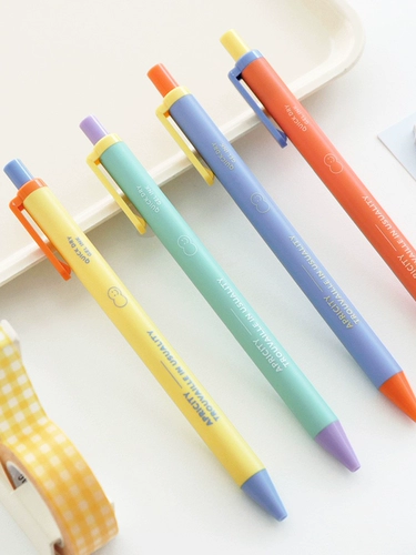 Черная ручка-роллер, ручка на водной основе для школьников, 0.38мм