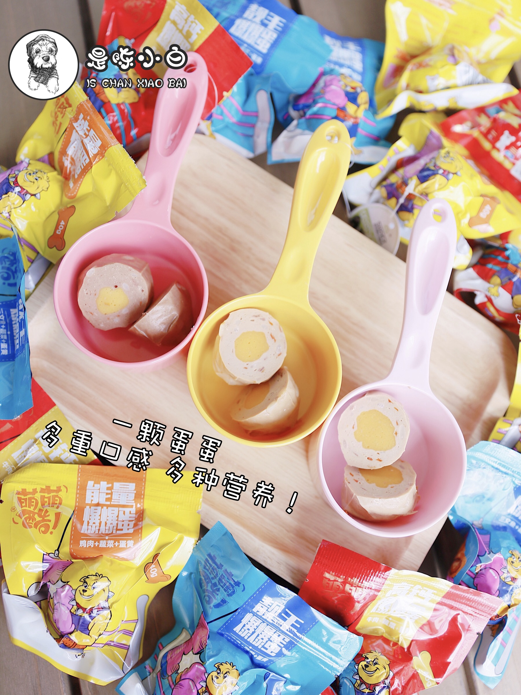 Cute and cool explosion egg chicken beef salmon supplement calcium and hair to enhance physique adult dog nutrition snacks for elderly dogs