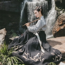 Return to the Han and Tang Dynasties original Hanfu womens clothing Penglai non-ancient costume Chinese style placket skirt spring