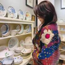 Ai Han custom caramel series high quality wool scarf shawl dual-purpose women light luxury ethnic scarf