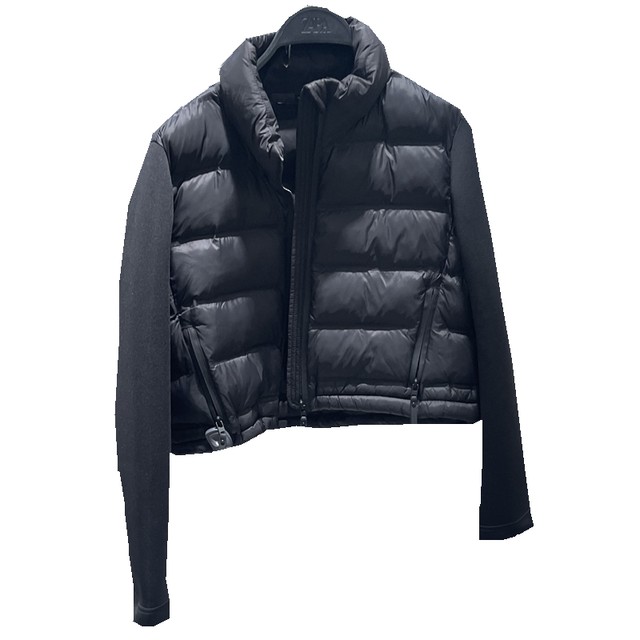 ZAR women's spring new black spliced ​​cotton jacket thin short short cotton jacket 4391709 Charo 4391709800