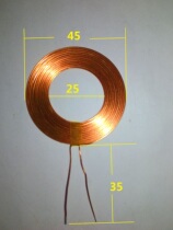 Hollow coil 25uH wireless charging powered emission receiving monolayer self-adhesive inductive coil