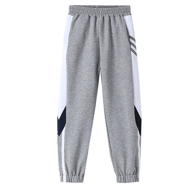 Children's trousers, boys' autumn trousers, pure cotton, stylish new style, medium and large children's spring and autumn leggings sweatpants, thin