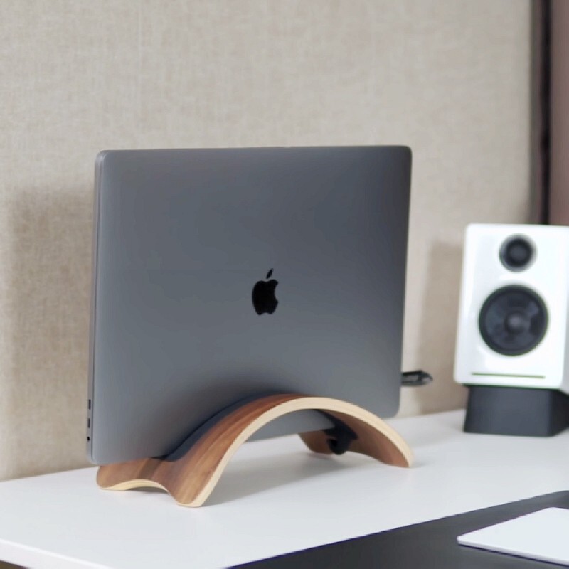 Suitable for MacBook Air Pro Neo13 15 14 16 Notebook Vertical Wooden Stand External Monitor
