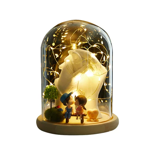 Стеклянная милая памятная маска для рук для влюбленных на день Святого Валентина, подарок на день рождения