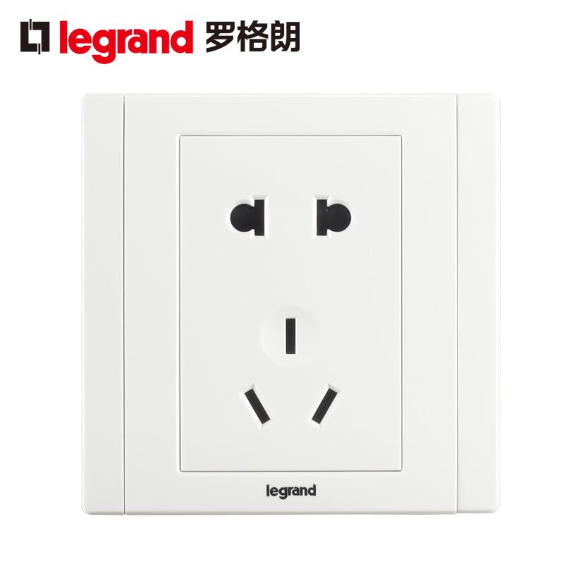 tcl Rogram Mercy series 86 type 5 hole dark household wall five - hole socket switch panel two or three plugs