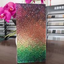 Customized art wired laminated glass shopping mall hotel shower room screen partition tempered glass