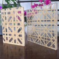 Bamboo wired art glass hotel shopping mall screen partition tempered glass