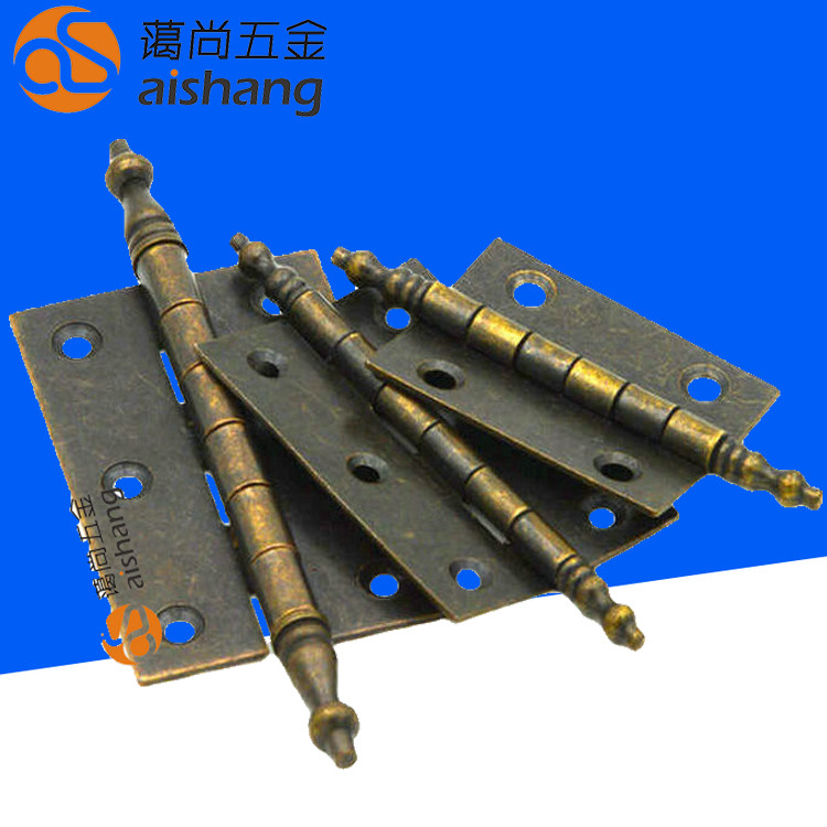 European style green bronze crown head 2 inch 1 5MM furniture small hinge bathroom cabinet small cabinet door hinge antique copper hinge