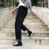 Quần yếm nam thương hiệu ulzzang mùa thu lỏng bf gió xu hướng hip hop in chín quần thẳng quần ngố nam Crop Jeans