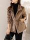 September Momo large size women's clothing in 2022 temperament small fragrant wind woolen thickened warm jacket loose fat sister winter