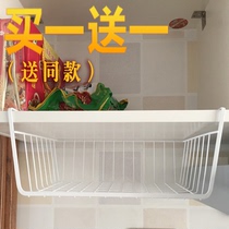 Wardrobe storage desk partition hanging basket kitchen cabinet finishing rack College student dormitory refrigerator storage basket