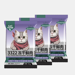 临菱猫粮成猫幼猫全阶段120g鲜肉冻干肥发腮