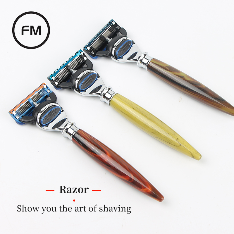 High-end German Quality Resin Razor Men Manual Imitation Onyx Razor Travel Retro Razor Razor