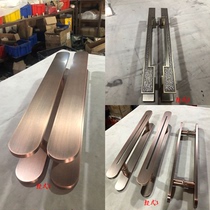 Chinese antique auspicious cloud gate handle European modern luxury glass door handle hotel wooden door bronze handle