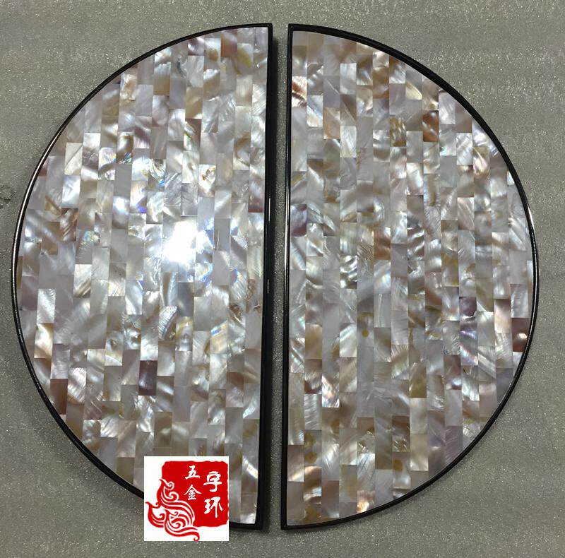 Glass door handle hotel villa club door handle shell craft handle high-end luxury door handle