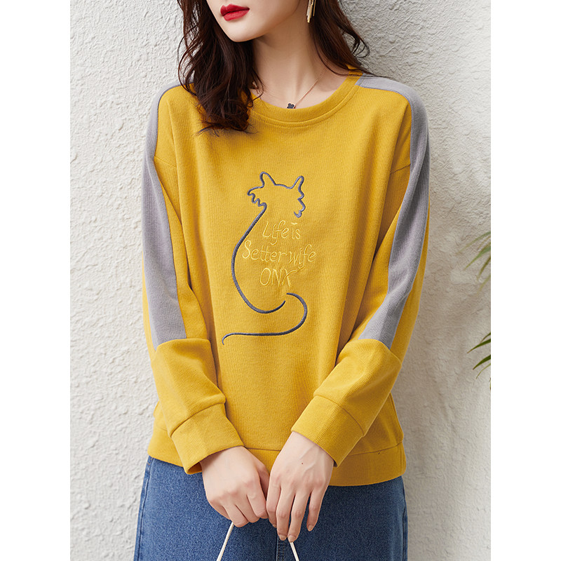 Large brand Yu Single France Only export foreign trade tail single European cartoon circle sweater female autumn