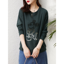Large brand Yu Single France Only export foreign trade tail single European cargo through hot drilling round shirt female autumn